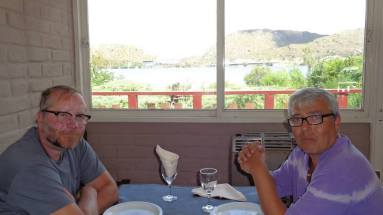 Dr. Carlos Mazzola junto al Dr. Fernando Pablo Napoli en El Potrero de los Funes, San Luis, Argentina.